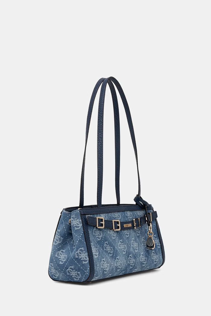 Guess dámska džínsová bagetová kabelka DOVIE HWDG99.09080 tmavomodrá SS26