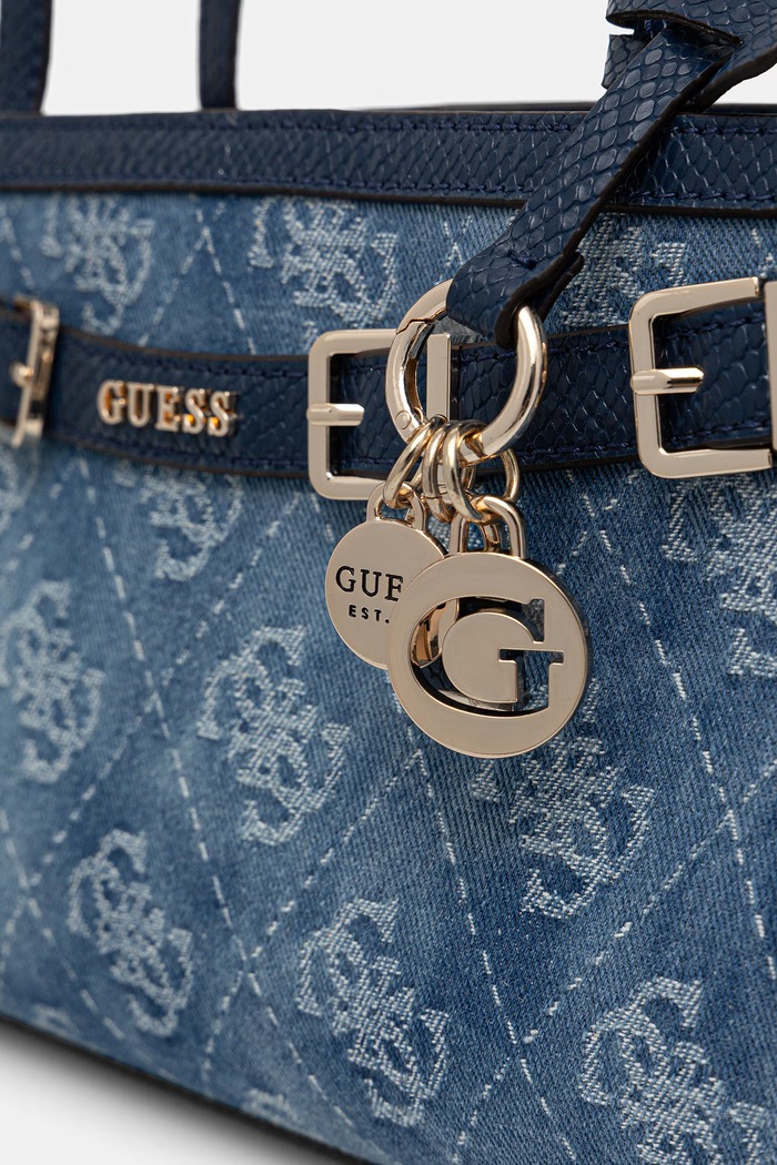 Guess dámska džínsová bagetová kabelka DOVIE tmavomodrá HWDG99.09080