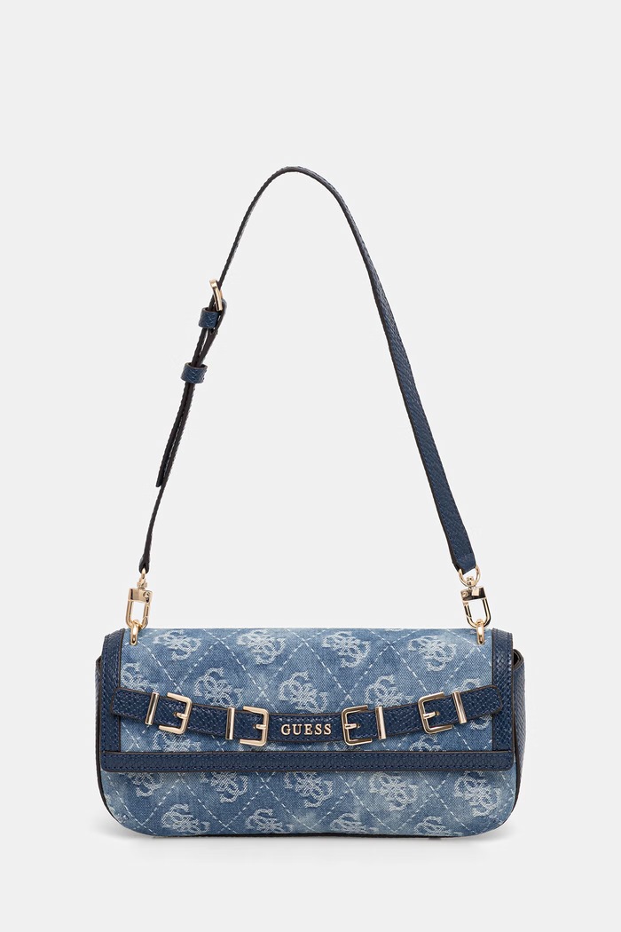 Guess dámska džínsová bagetová kabelka DOVIE tmavomodrá HWDG99.09190