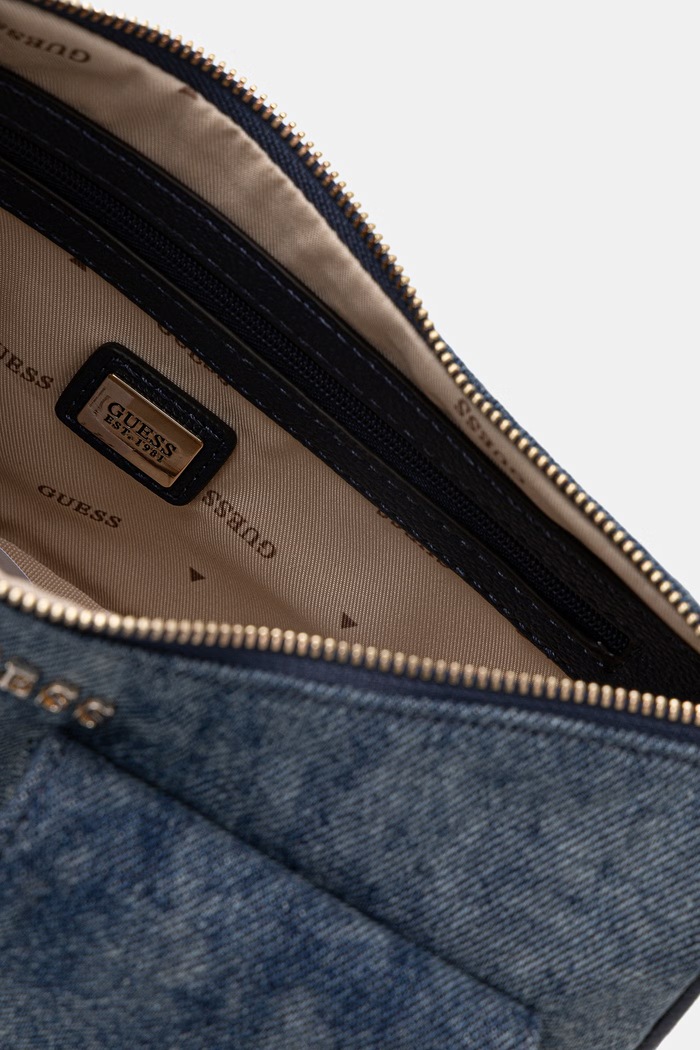 Guess torebka bagietka damska bawełniana KASSIE HWDG99.30170 granatowy