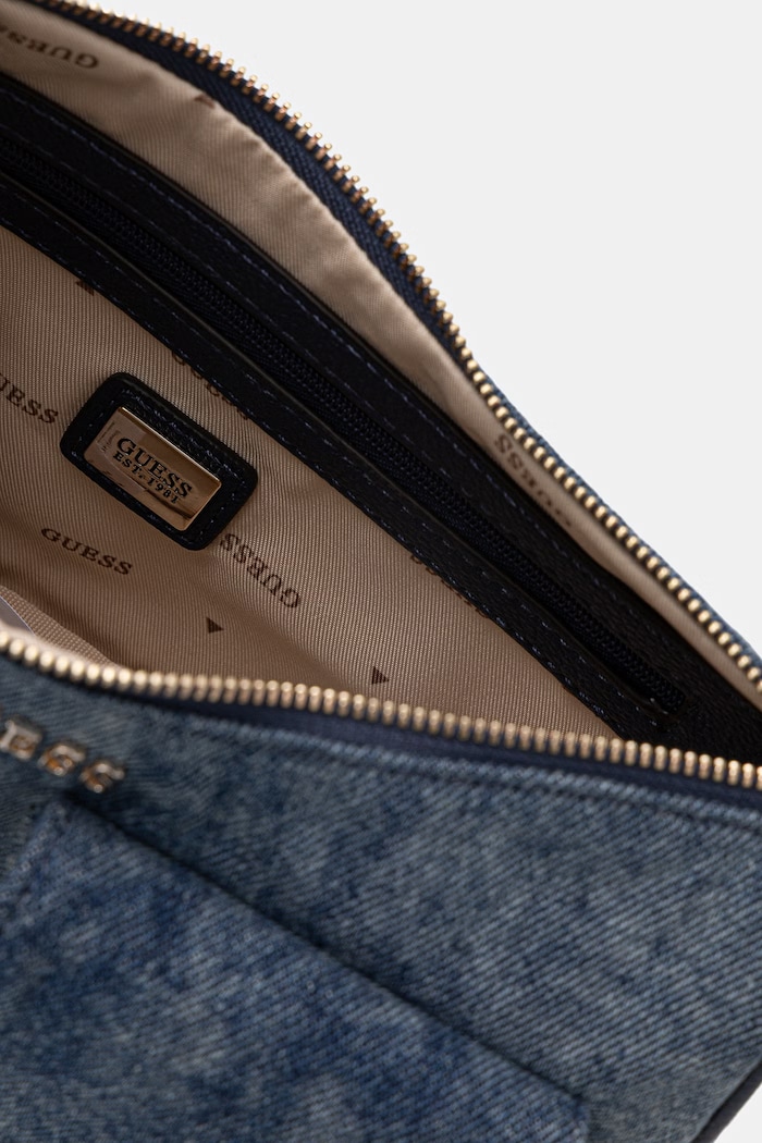 Guess torebka bagietka damska bawełniana KASSIE HWDG99.30170 granatowy