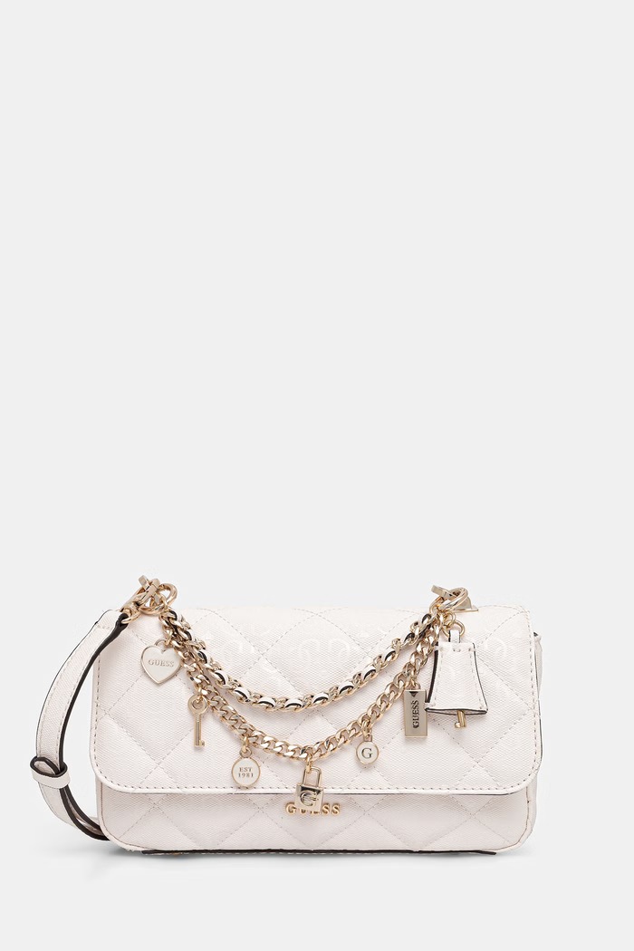 Guess dámska crossbody kabelka LIBBY biela HWGG99.12200
