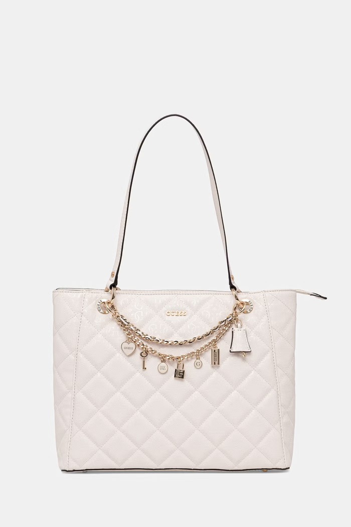 Guess torebka shopper damska LIBBY beżowy HWGG99.12250