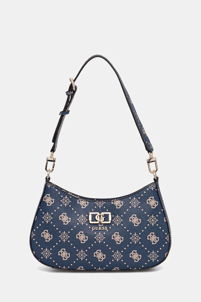Guess torebka kuferek damska z imitacji skóry EMELIE granatowy HWGP99.28180