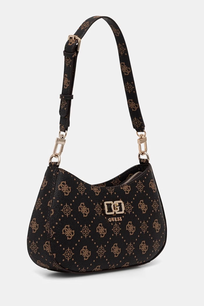 Guess torebka kuferek damska z imitacji skóry EMELIE HWGP99.28180 brązowy SS26