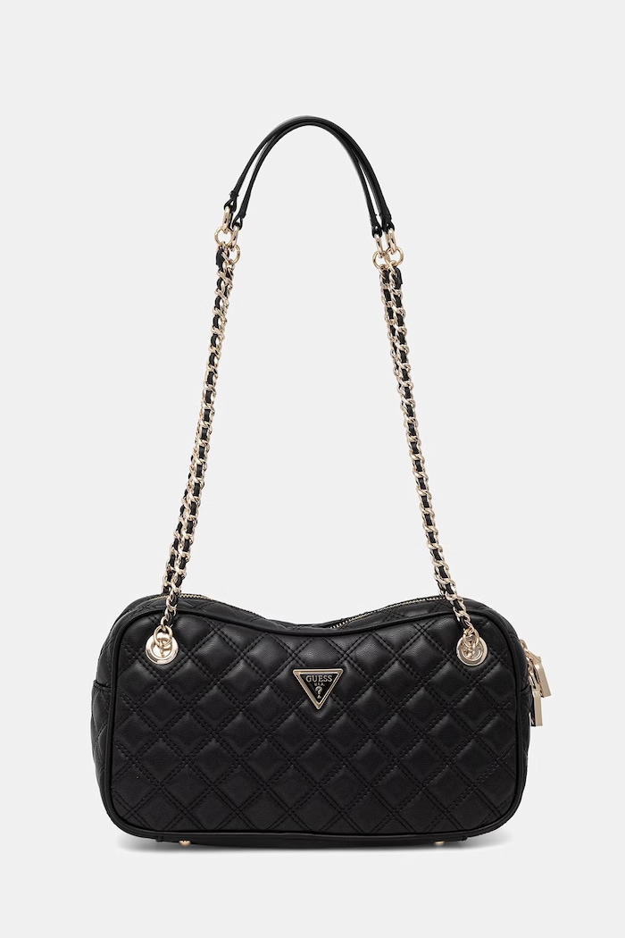 Guess geantă baguette pentru femei, cu imitație de piele GIULLY negru HWQG96.73090