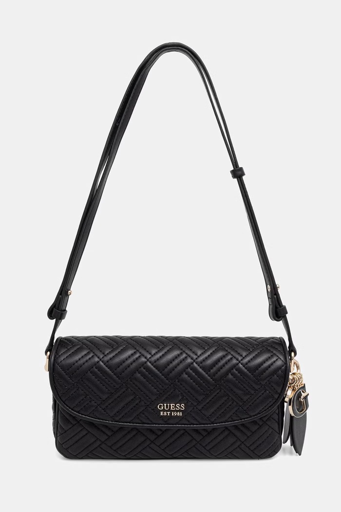 Guess dámska bagetová kabelka z imitácie kože SALLY čierna HWQG99.21210