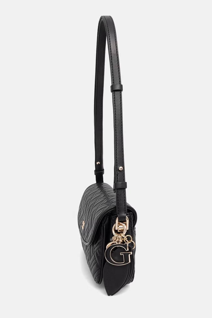 Guess dámska bagetová kabelka z imitácie kože SALLY HWQG99.21210 čierna SS26
