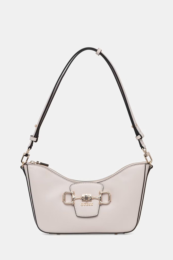 Guess geantă baguette pentru femei, cu imitație de piele JANIE bej HWVG99.10180