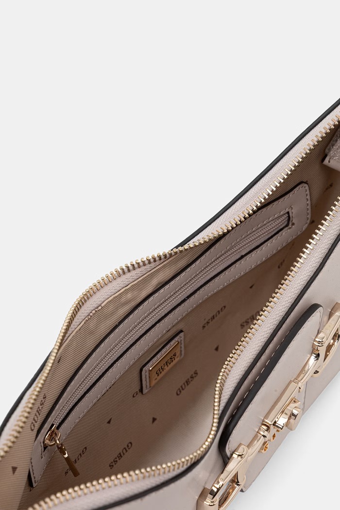Guess geantă baguette pentru femei, cu imitație de piele JANIE HWVG99.10180 bej