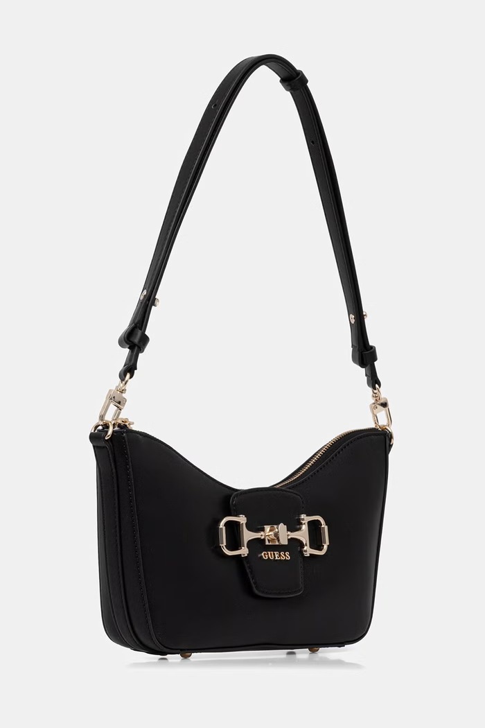 Guess torebka bagietka damska z imitacji skóry JANIE HWVG99.10180 czarny SS26
