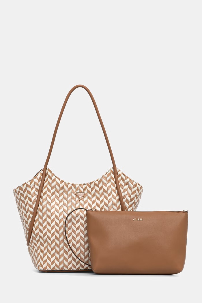 Guess torebka shopper damska TESSI beżowy HWWG76.91230