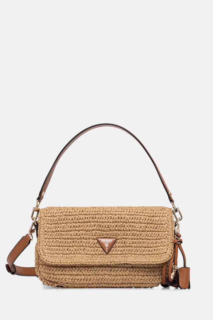 Guess baguette Γυναικεία πλεγμένη OFELIA μπεζ HWWG99.23190