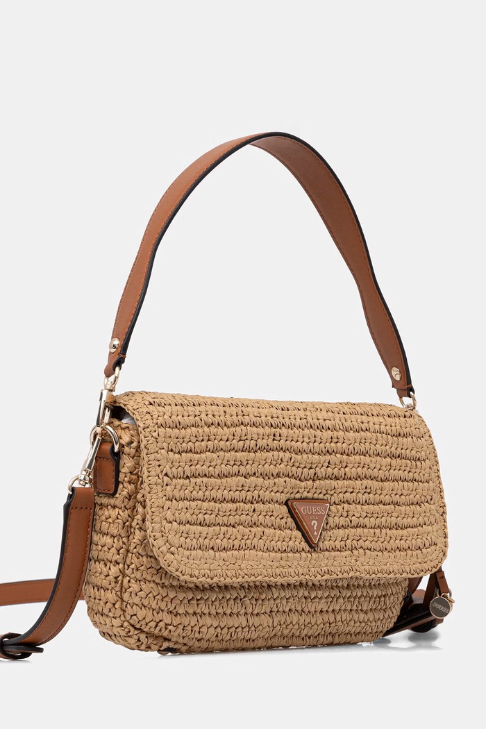 Guess baguette Γυναικεία πλεγμένη OFELIA HWWG99.23190 μπεζ SS26