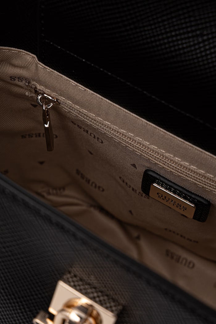 Guess dámska crossbody kabelka z imitácie kože PATSIE HWZG99.19030 čierna