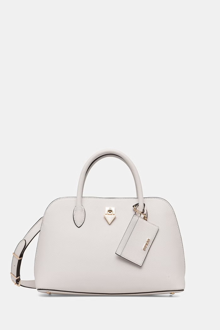 Guess geantă crossbody pentru femei, cu imitație de piele PATSIE alb HWZG99.19060