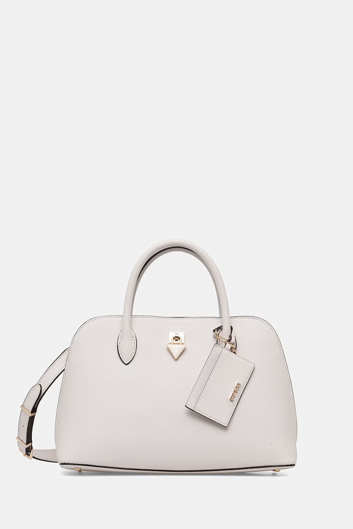 Guess geantă crossbody pentru femei, cu imitație de piele PATSIE alb HWZG99.19060
