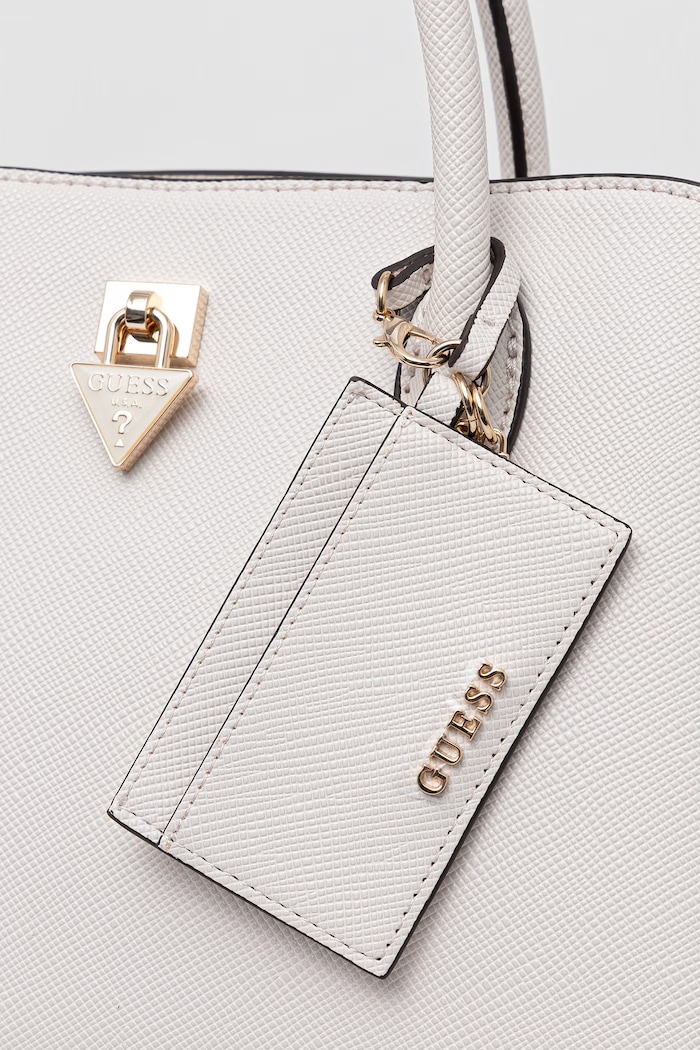 Guess geantă crossbody pentru femei, cu imitație de piele PATSIE HWZG99.19060 alb