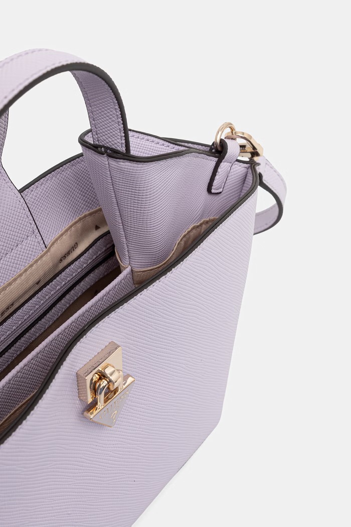 Guess torebka tote damska z imitacji skóry PATSIE HWZG99.19750 fioletowy