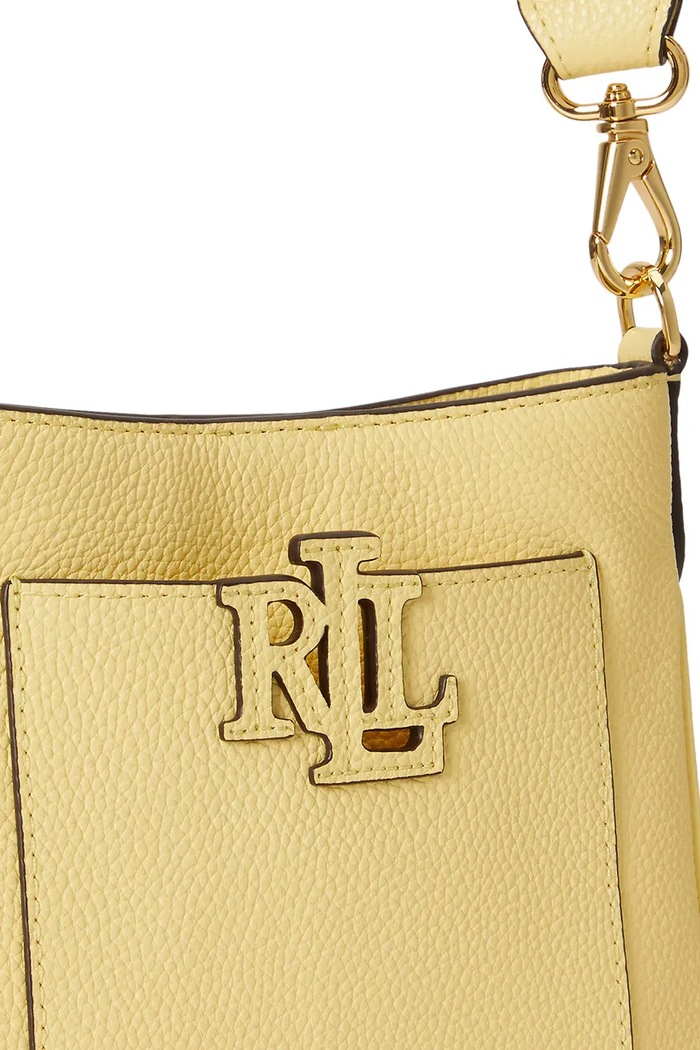 Lauren Ralph Lauren dámska kožená crossbody kabelka 431982184 žltá