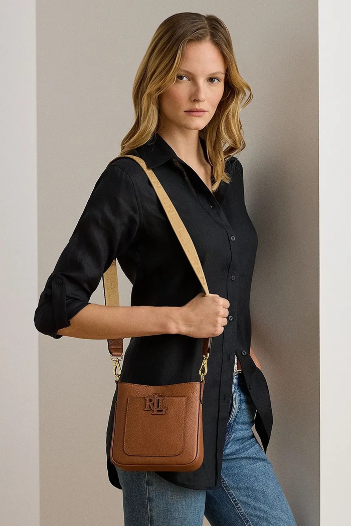 Lauren Ralph Lauren dámska kožená crossbody kabelka 431982184