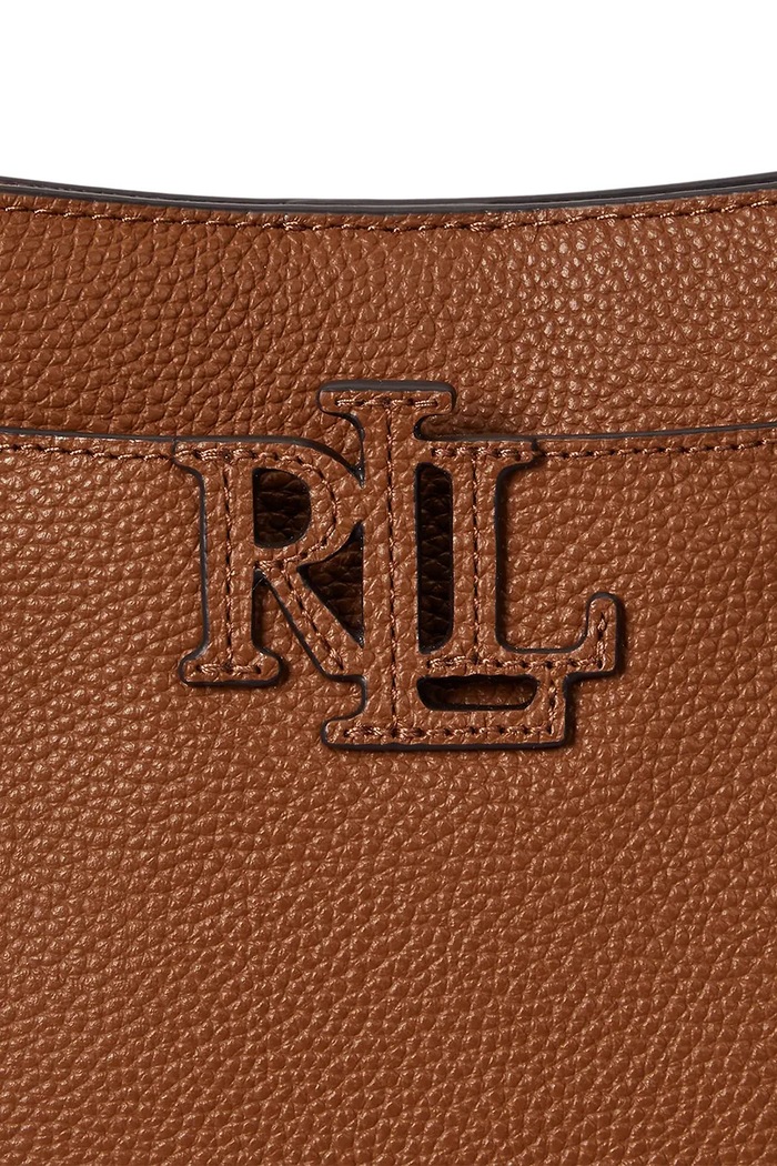 Lauren Ralph Lauren dámska kožená crossbody kabelka 431982184 hnedá