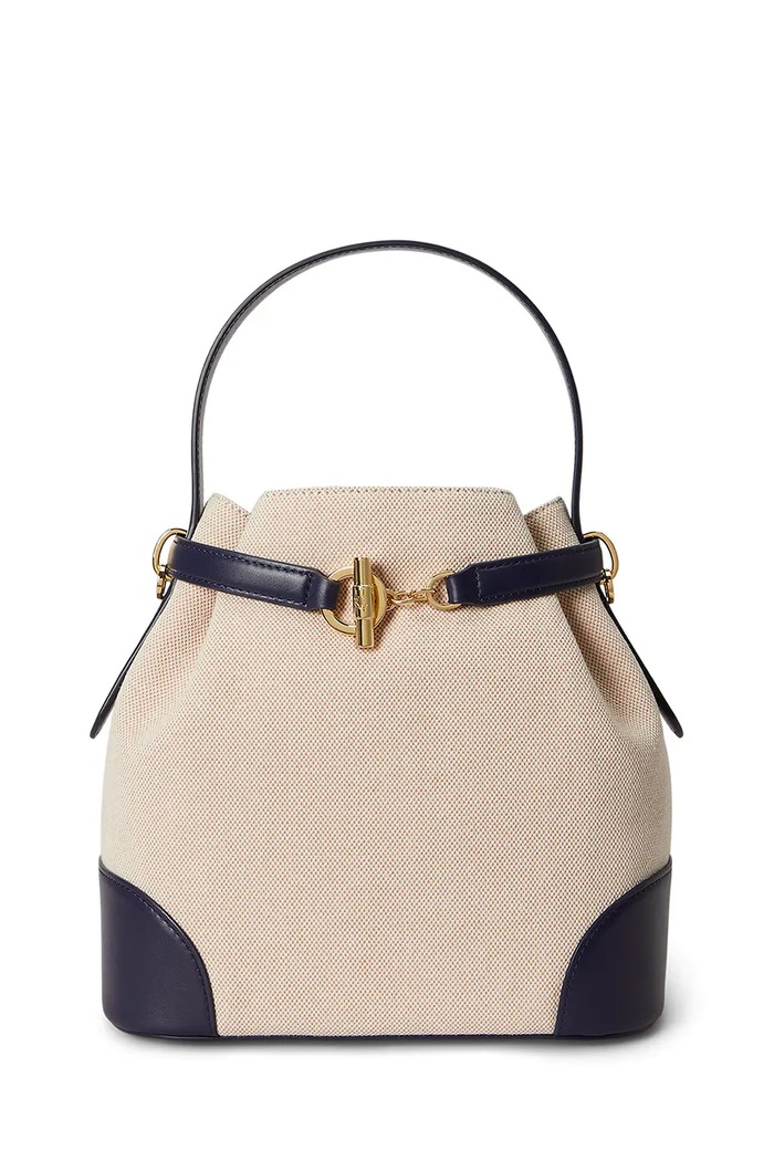 Kabelka Lauren Ralph Lauren hladký béžová 431P04294