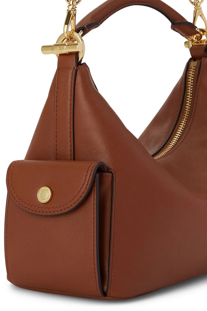 Lauren Ralph Lauren dámska kožená kabelka 431P06064 hnedá
