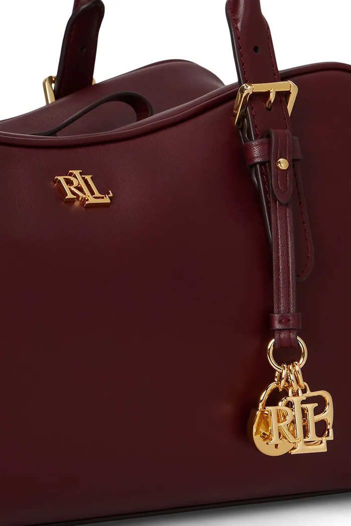 Lauren Ralph Lauren torebka bagietka damska skórzana 431P06068 bordowy