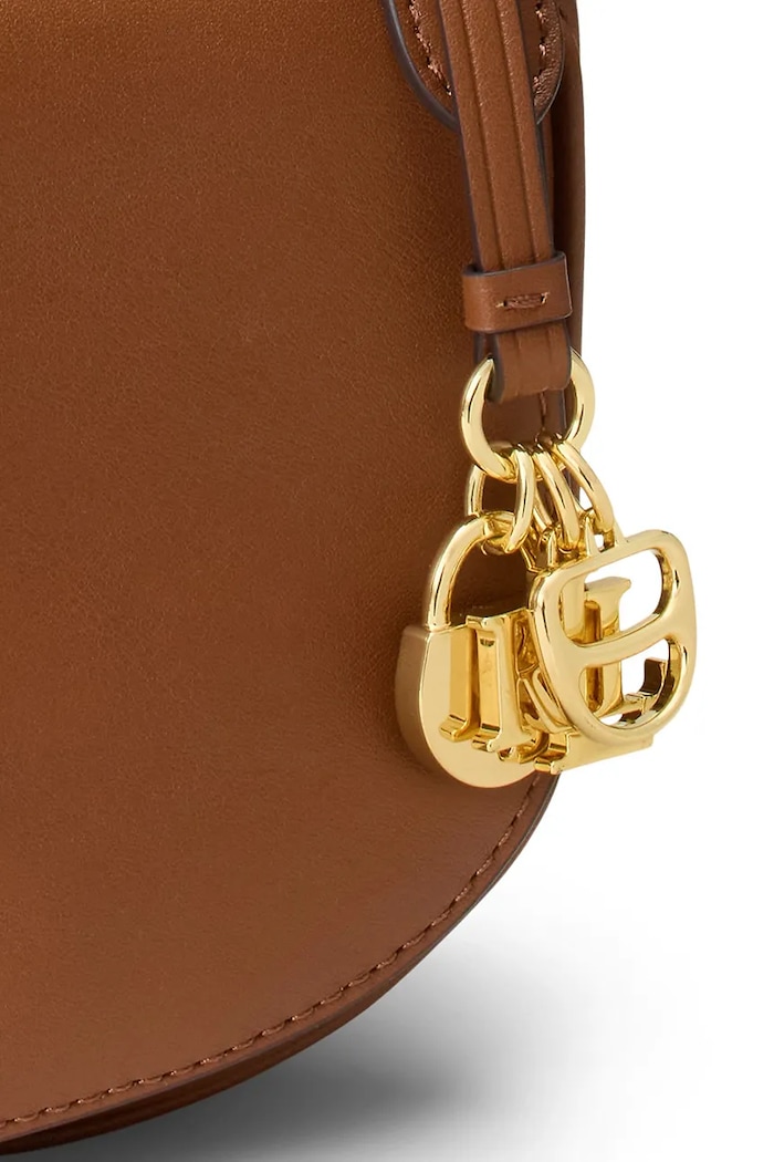 Lauren Ralph Lauren dámska kožená crossbody kabelka 431P06070 hnedá