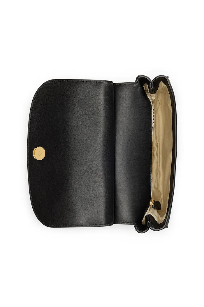 Lauren Ralph Lauren dámska kožená crossbody kabelka čierna 431P06070