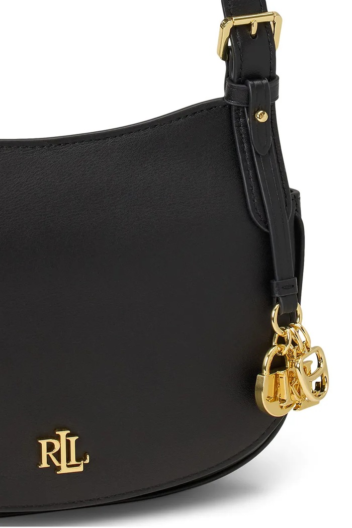 Lauren Ralph Lauren dámska kožená crossbody kabelka 431P06070 čierna