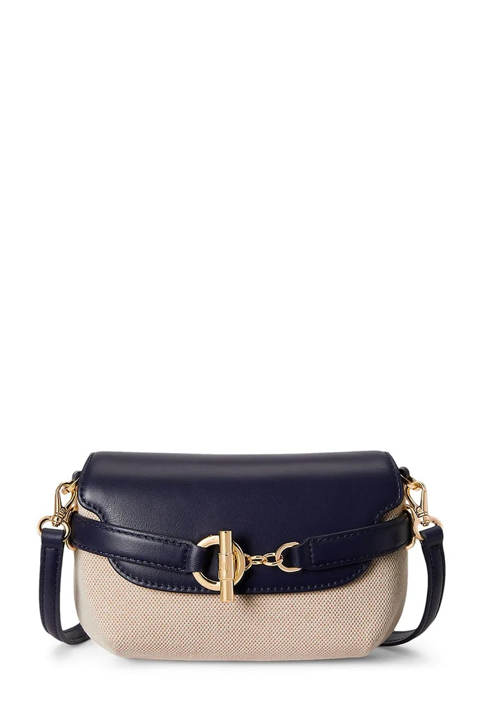 Torbica Lauren Ralph Lauren Tekstil mornarsko modra 431P10121