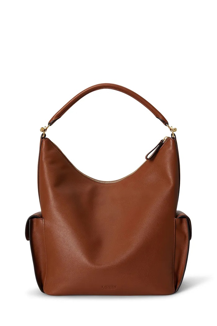 Doplnky Kožená kabelka Lauren Ralph Lauren 431P10123 hnedá