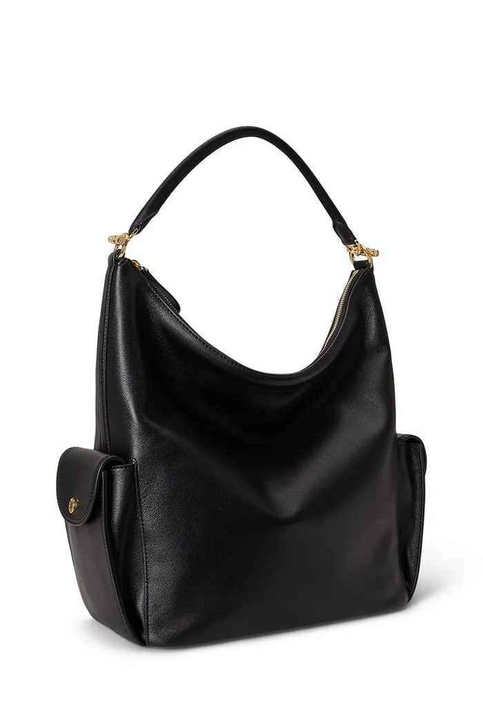 Lauren Ralph Lauren geantă de piele 431P10123 negru SS26