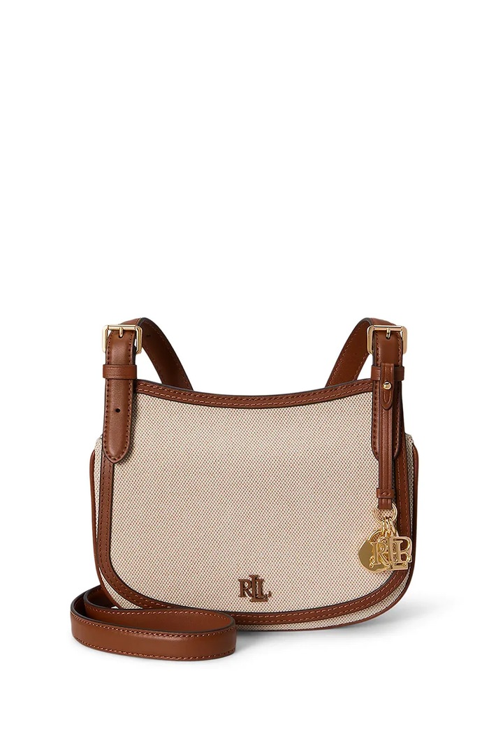 Kabelka Lauren Ralph Lauren hladký béžová 431P10512