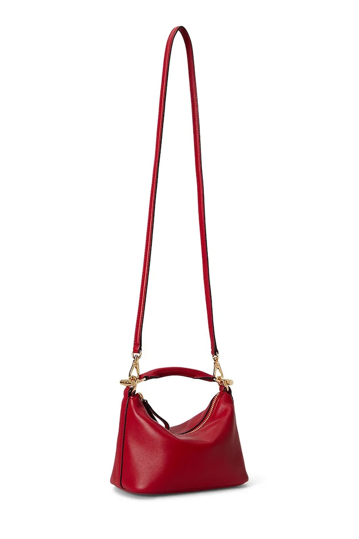 Kožená kabelka Lauren Ralph Lauren 431P10531 červená SS26