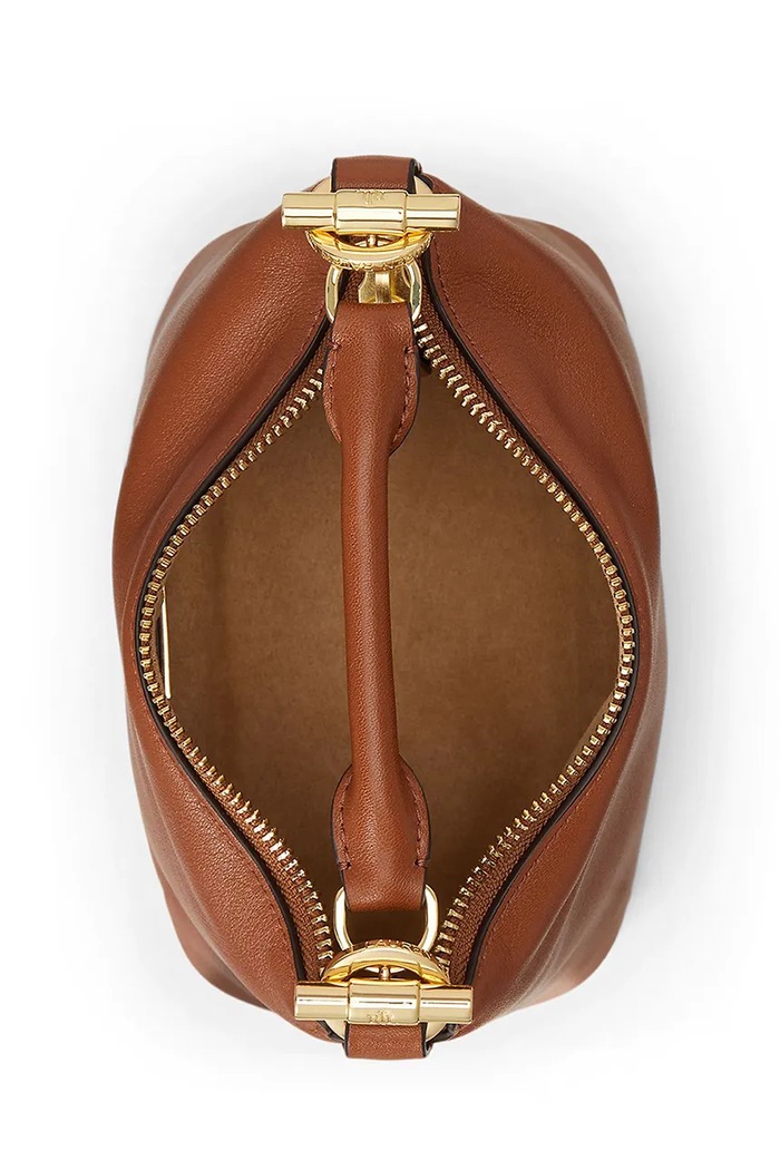 Kožená kabelka Lauren Ralph Lauren hnědá 431P10531
