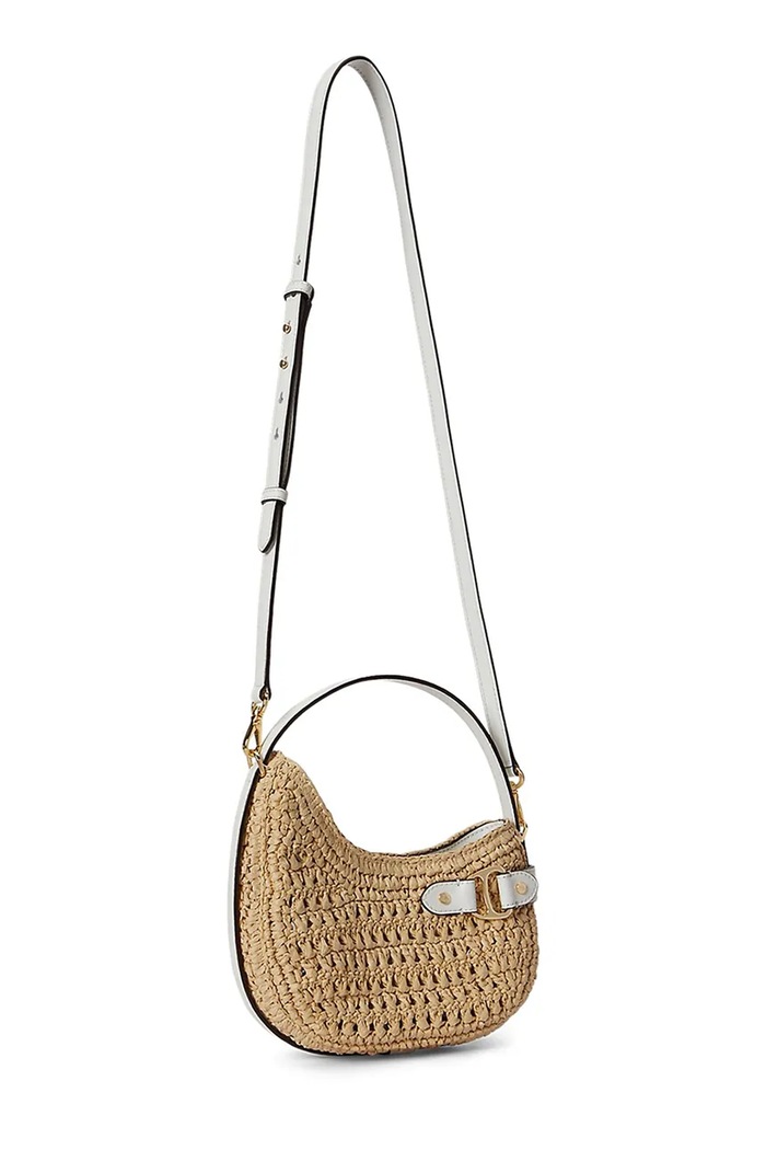 Dodatki Lauren Ralph Lauren crossbody torbica ženska 431982191 bež