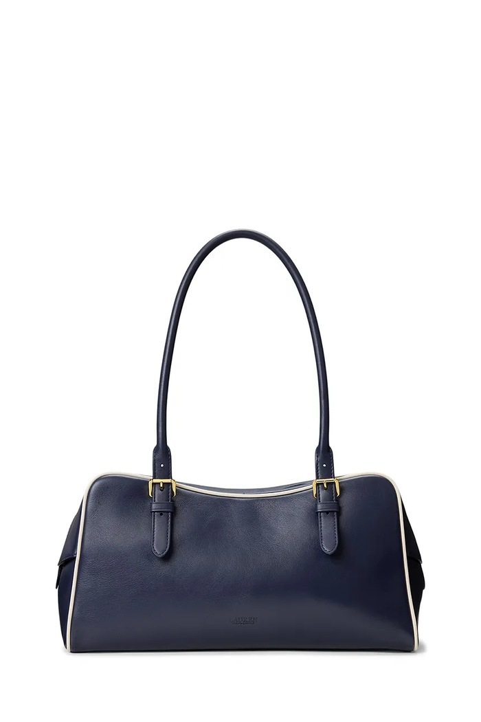 Dodatki Usnjena torbica Lauren Ralph Lauren 431P10510 mornarsko modra