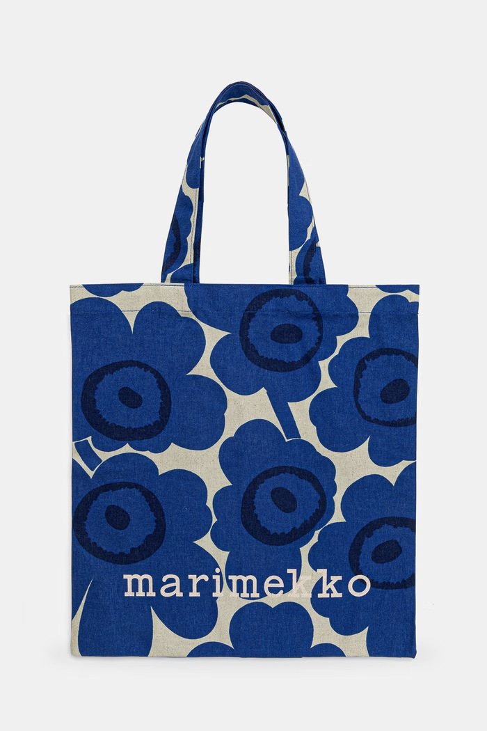 Marimekko tote torba ženska bombažna mornarsko modra 095321