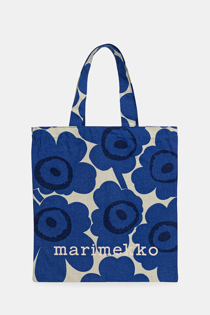 Marimekko tote torba ženska bombažna 095321 mornarsko modra SS26