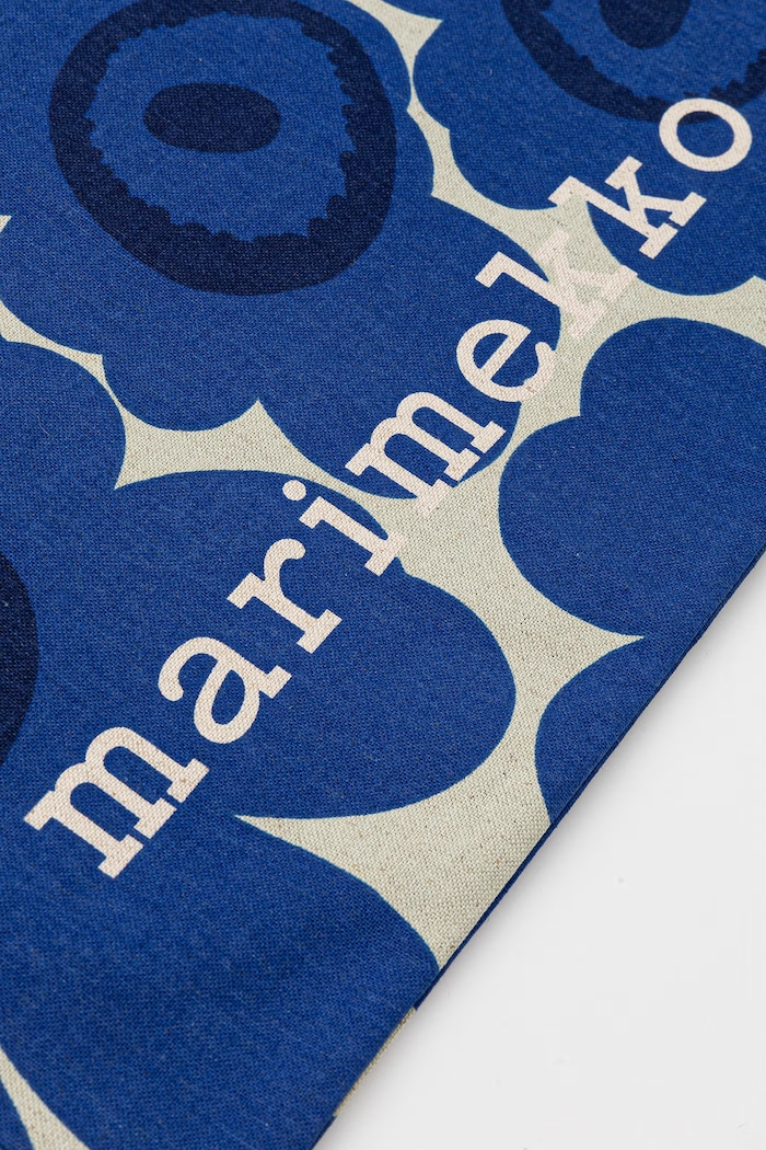 Dodatki Marimekko tote torba ženska bombažna 095321 mornarsko modra
