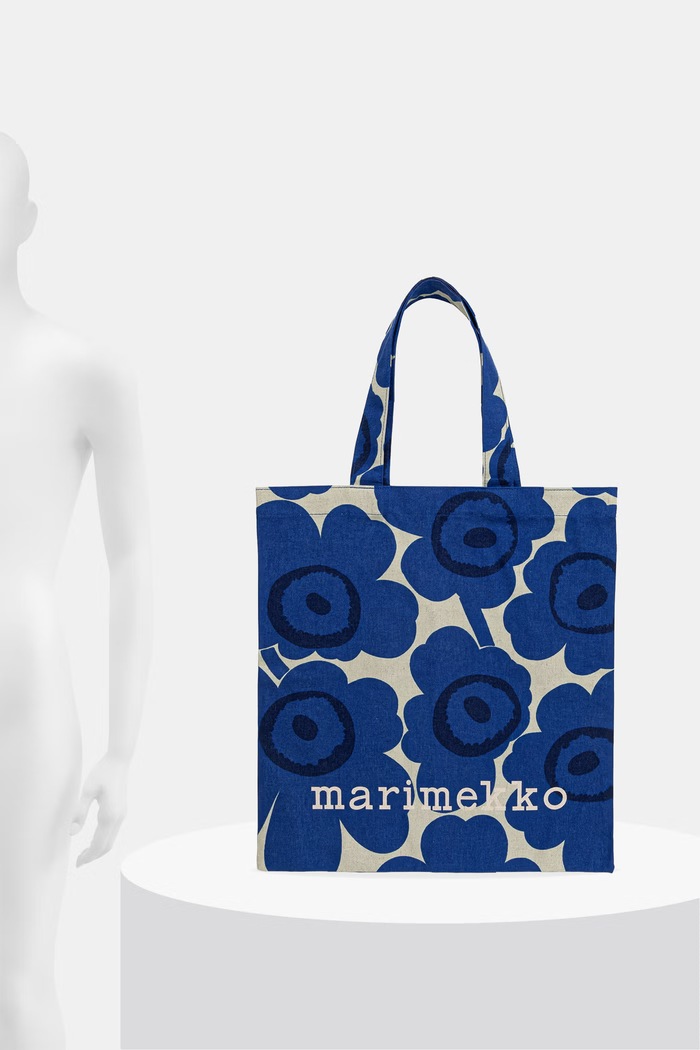 Marimekko tote torba ženska bombažna 095321 mornarsko modra