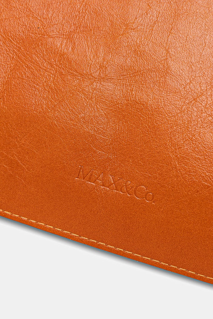 Max&Co. torebka crossbody damska skórzana MCABIGBOOKBAG pomarańczowy 2616511027200