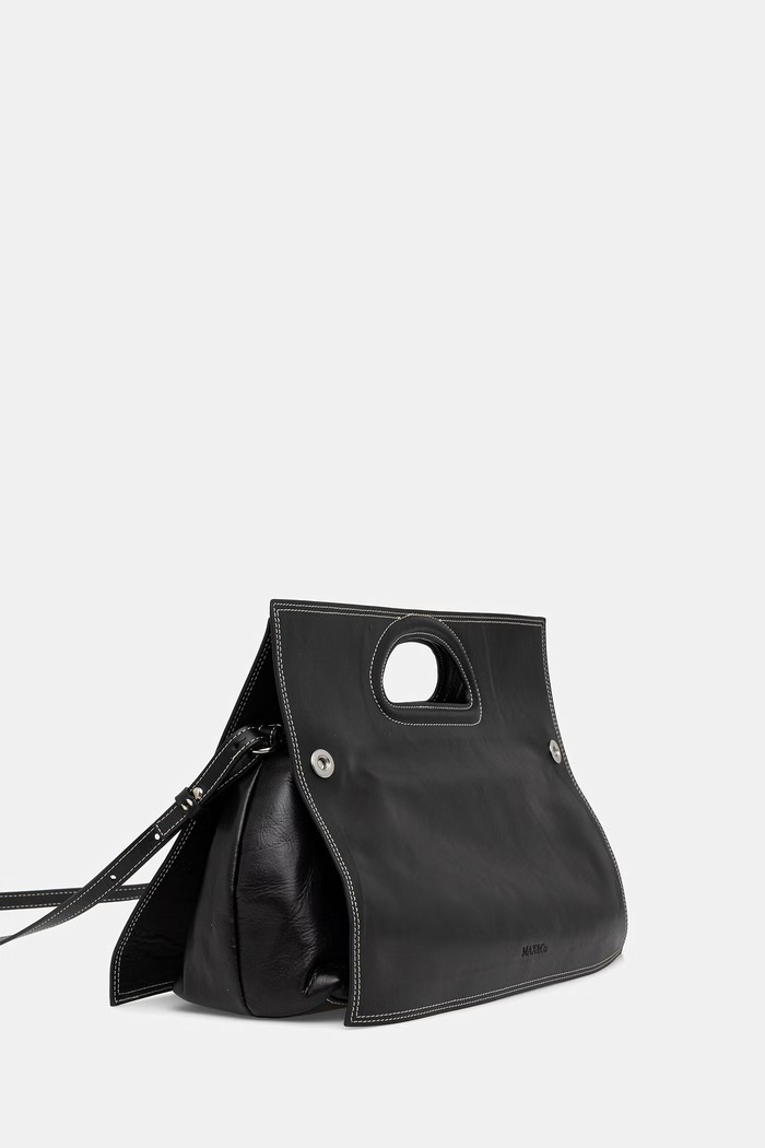 Usnjena torbica MAX&Co. MCLBIGBOOKBAG3 2618511032200 črna SS26