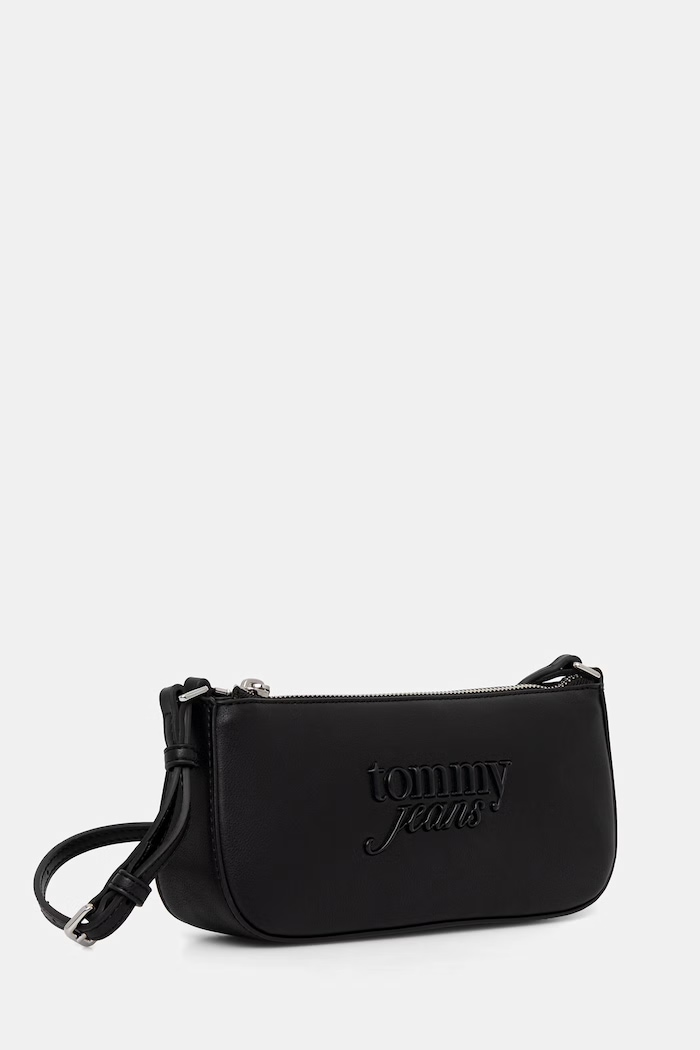 Tommy Jeans geantă cu imitație de piele AW0AW18449 negru SS26