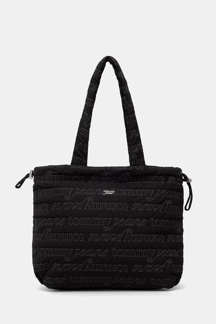 Tommy Jeans kabelka typu shopper dámska čierna AW0AW18649
