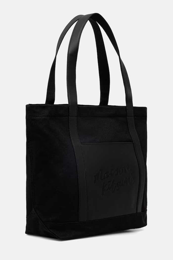 Maison Kitsuné сумка tote для женщин из хлопка QU05106WB0026 чёрный SS26