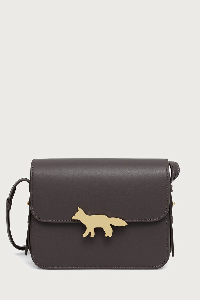 Maison Kitsuné Edie torebka crossbody damska skórzana brązowy QU05170LR0001